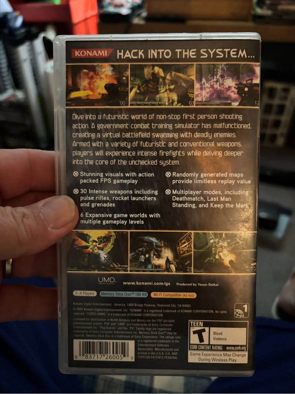 Coded Arms Video Game for Sony PSP